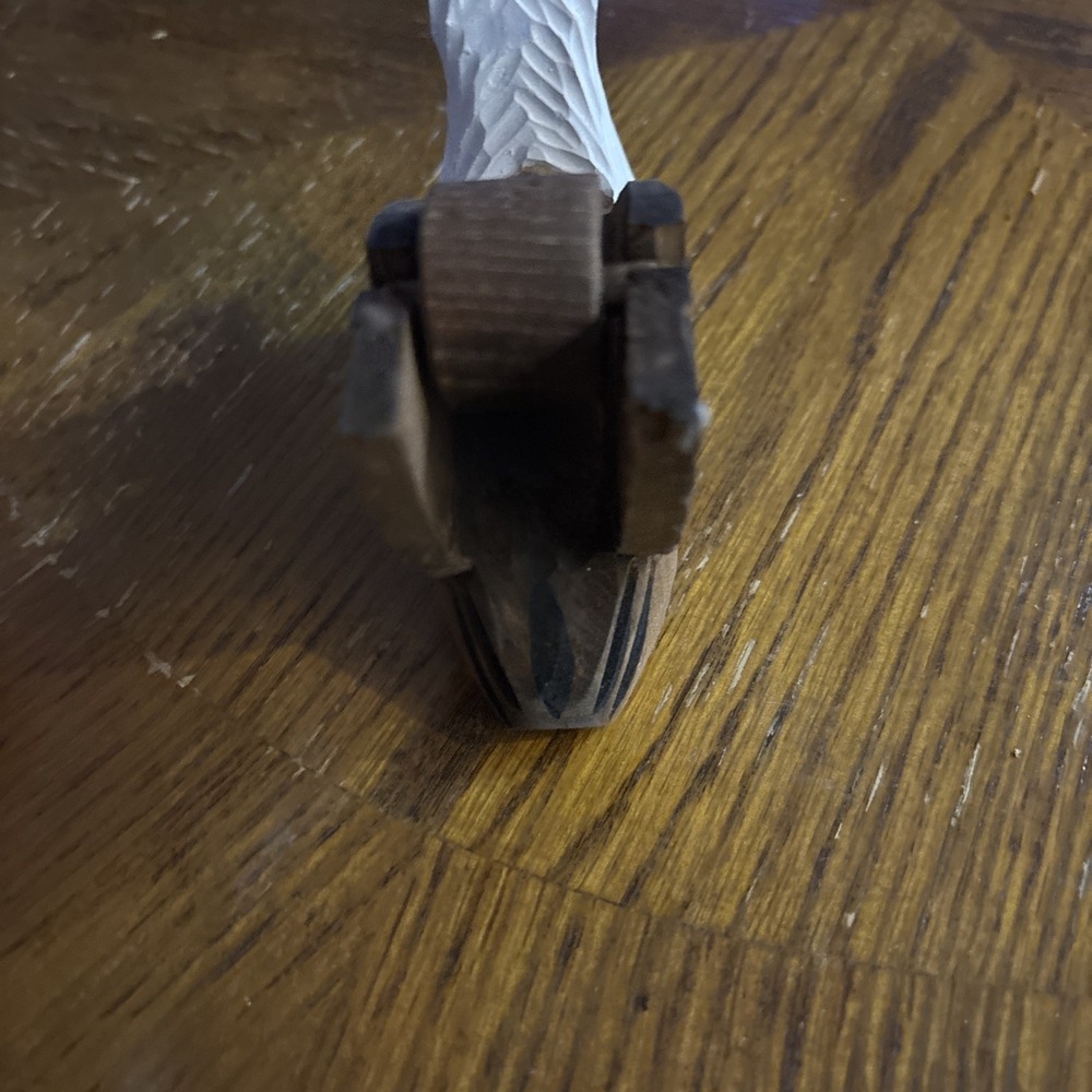 Handcrafted Wooden Eagle Head Tape Dispenser - Picture 6 of 6